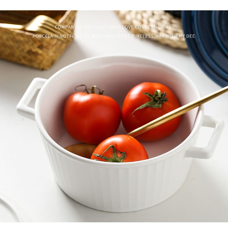 The double-ear soup bowl has no lid detail image 1