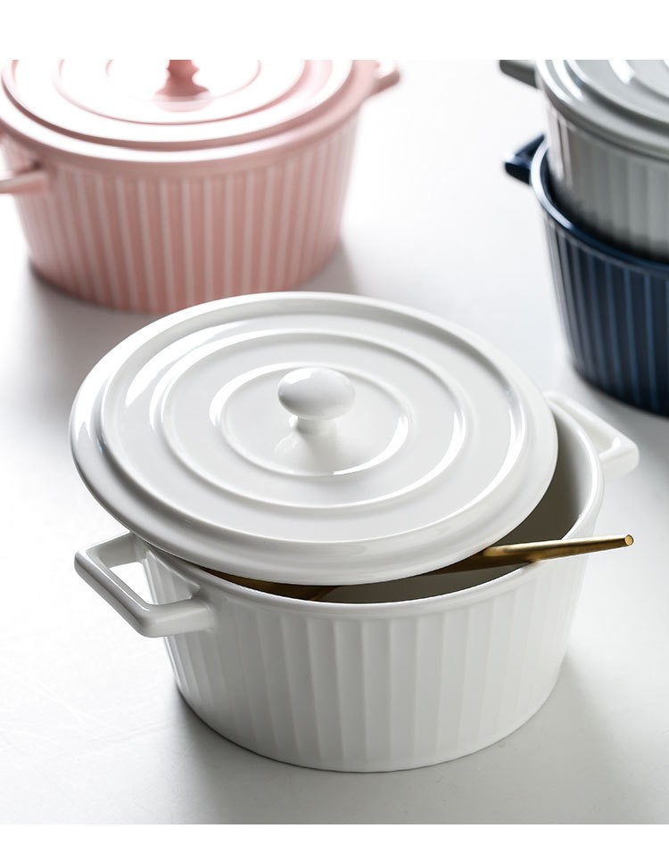 The double-ear soup bowl has no lid detail image 5