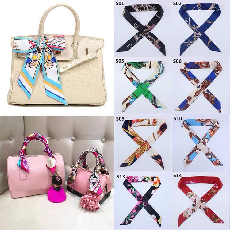 简爱丝缘丝巾女多功能印花围巾绑包包手柄装饰飘带窄版母亲节礼物发带领巾图