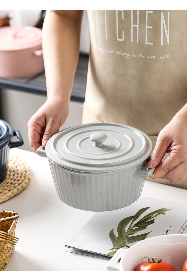 The double-ear soup bowl has no lid detail image 3