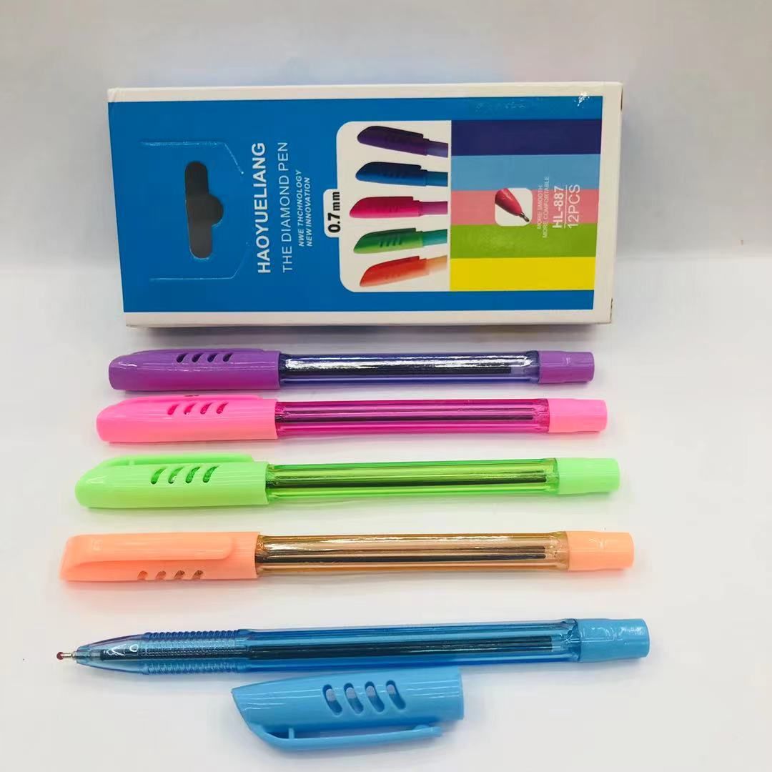 Macaron Colored PEN barrel Ballpoint Pen Medium Oil Pen JIAHAO HL-887 SEMI GEL INK PEN Item Picture