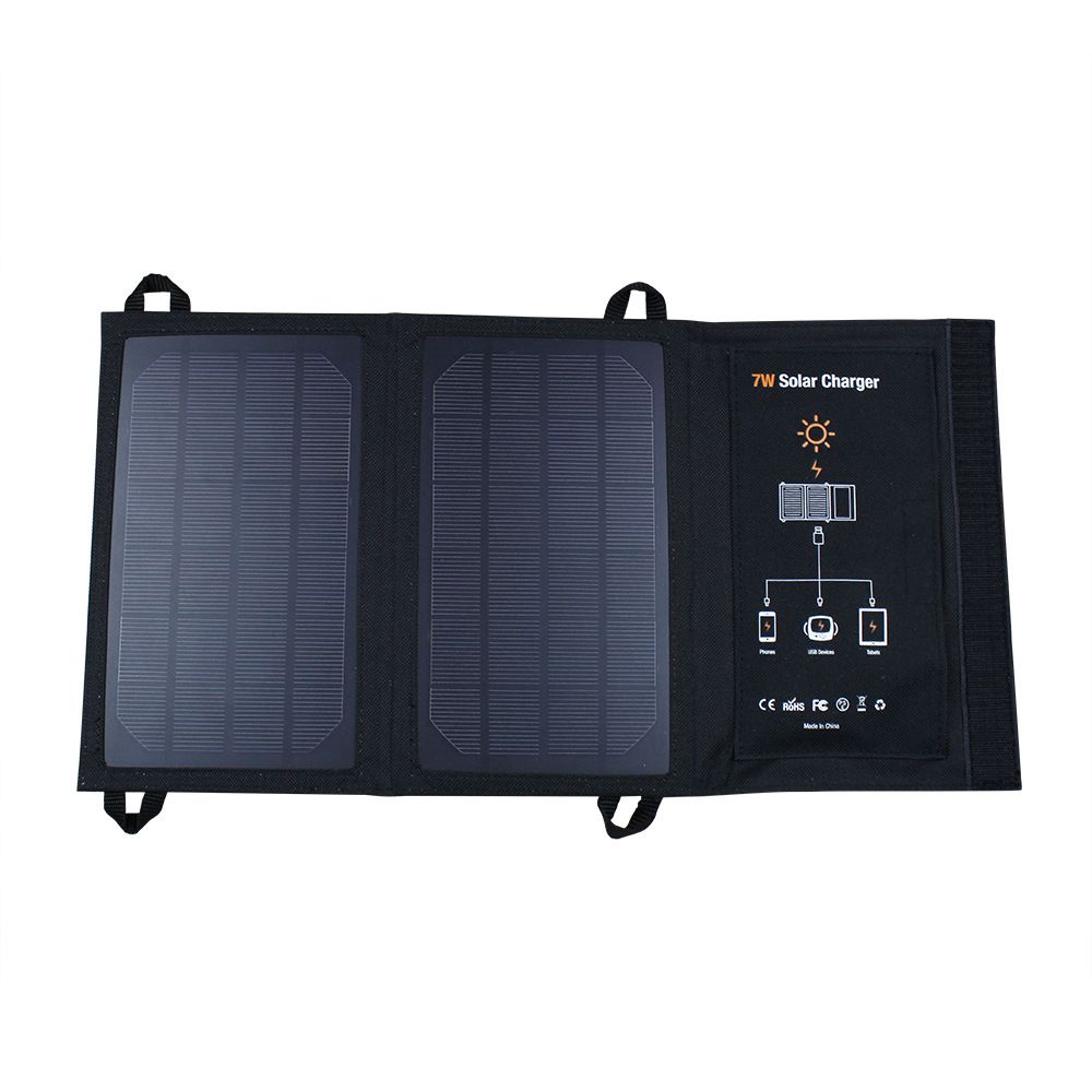 Solar folding bag 7W outdoor convenient solar cell phone charger 5V voltage regulator output