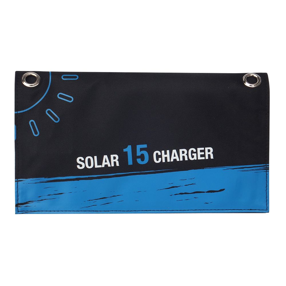 Convenient solar charger 15W folding pack SunPower battery sheet current and voltage display output
