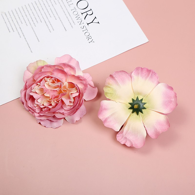 Valentine's Day diy artificial flowers, wedding silk flowers, flower walls, DIY headwear, fabric flower materials, accessories and decorations, wholesale of artificial flower heads detail image 2