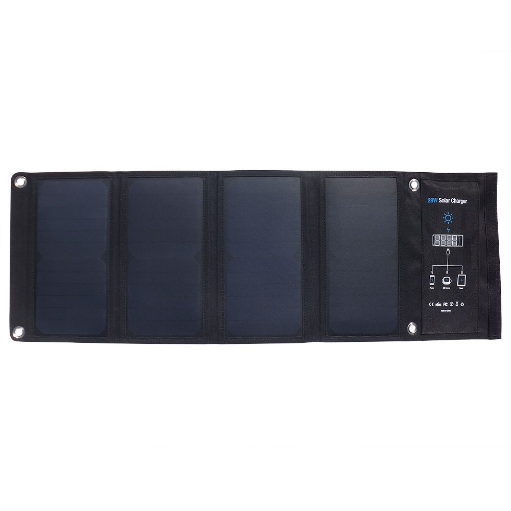 Cross-border products: 28W solar folding bag, mobile phone charger, solar mobile power bank, outdoor fast charging