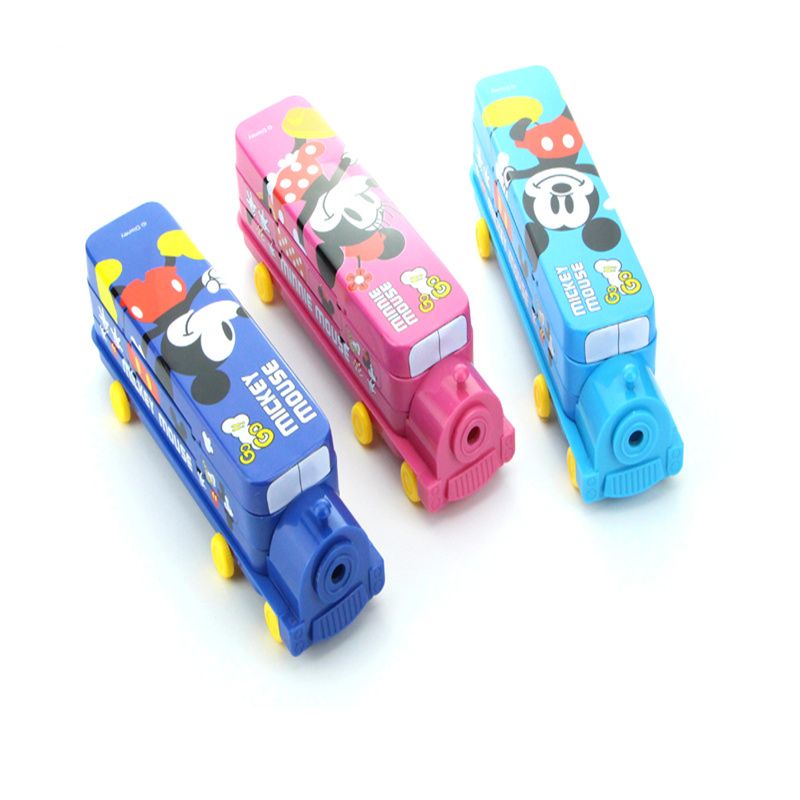 12770720041017817DM29175 Creative Double-layer tinplate stationery box Cartoon Cute student stationery Storage box Large capacity Pencil case wholesale stationery box Item Picture