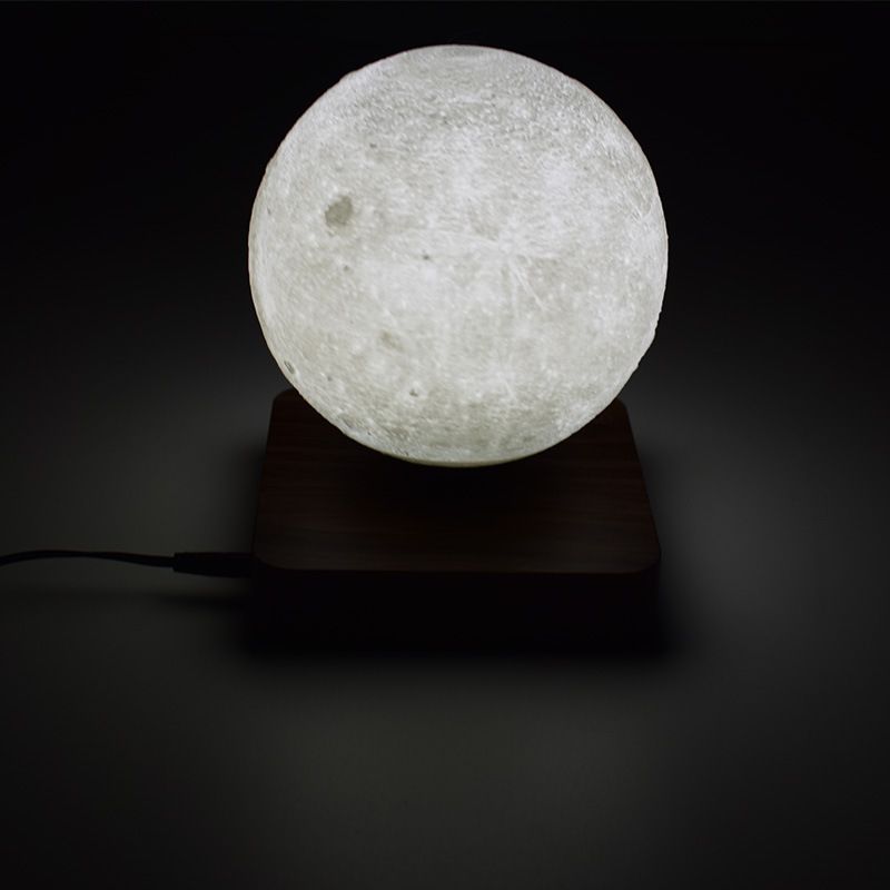 3D printed floating planet light creative night light LED magnetic levitation moon light