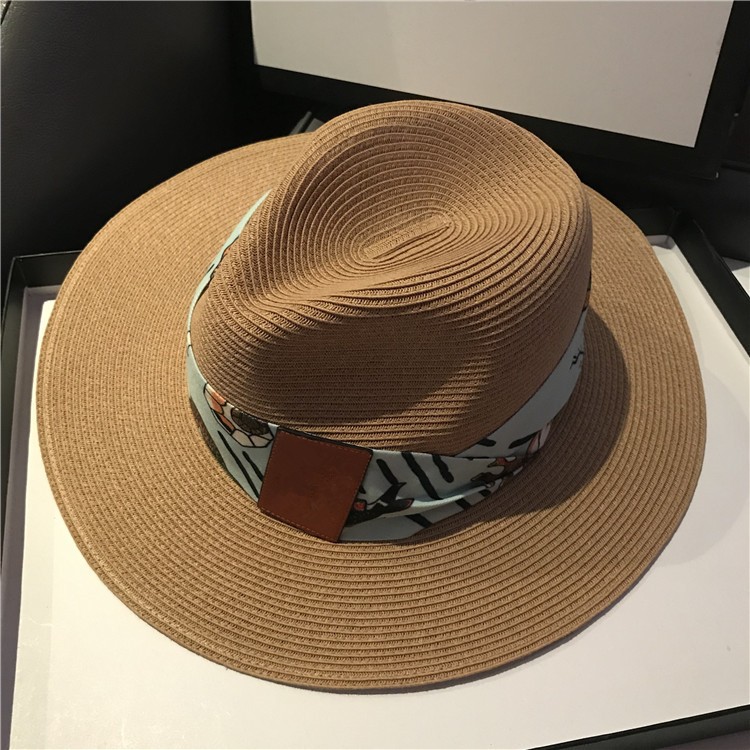 外贸原单Lo美人鱼系列春夏季草帽子出游凹造型度假风宽檐遮阳礼帽详情图7