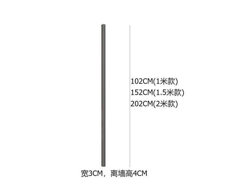 led北欧极简主义长条装饰灯客厅卧室酒店别墅个性创意墙角壁灯详情图8