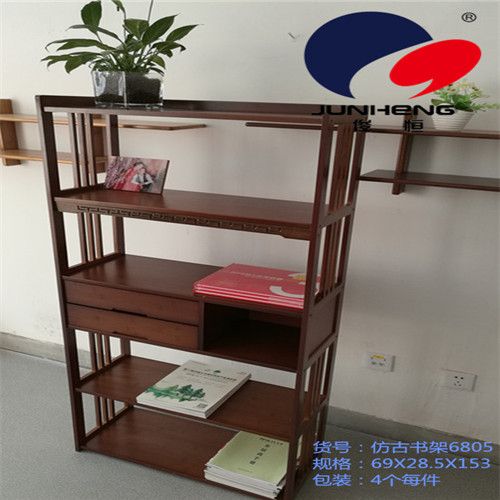 仿古书柜细节图