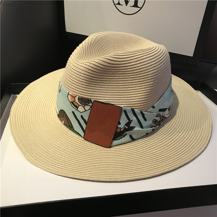 外贸原单Lo美人鱼系列春夏季草帽子出游凹造型度假风宽檐遮阳礼帽详情图4