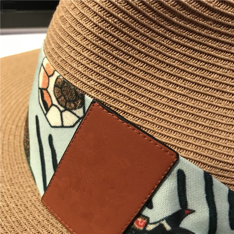 外贸原单Lo美人鱼系列春夏季草帽子出游凹造型度假风宽檐遮阳礼帽详情图8