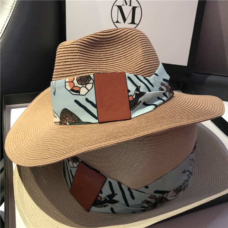 外贸原单Lo美人鱼系列春夏季草帽子出游凹造型度假风宽檐遮阳礼帽详情图3