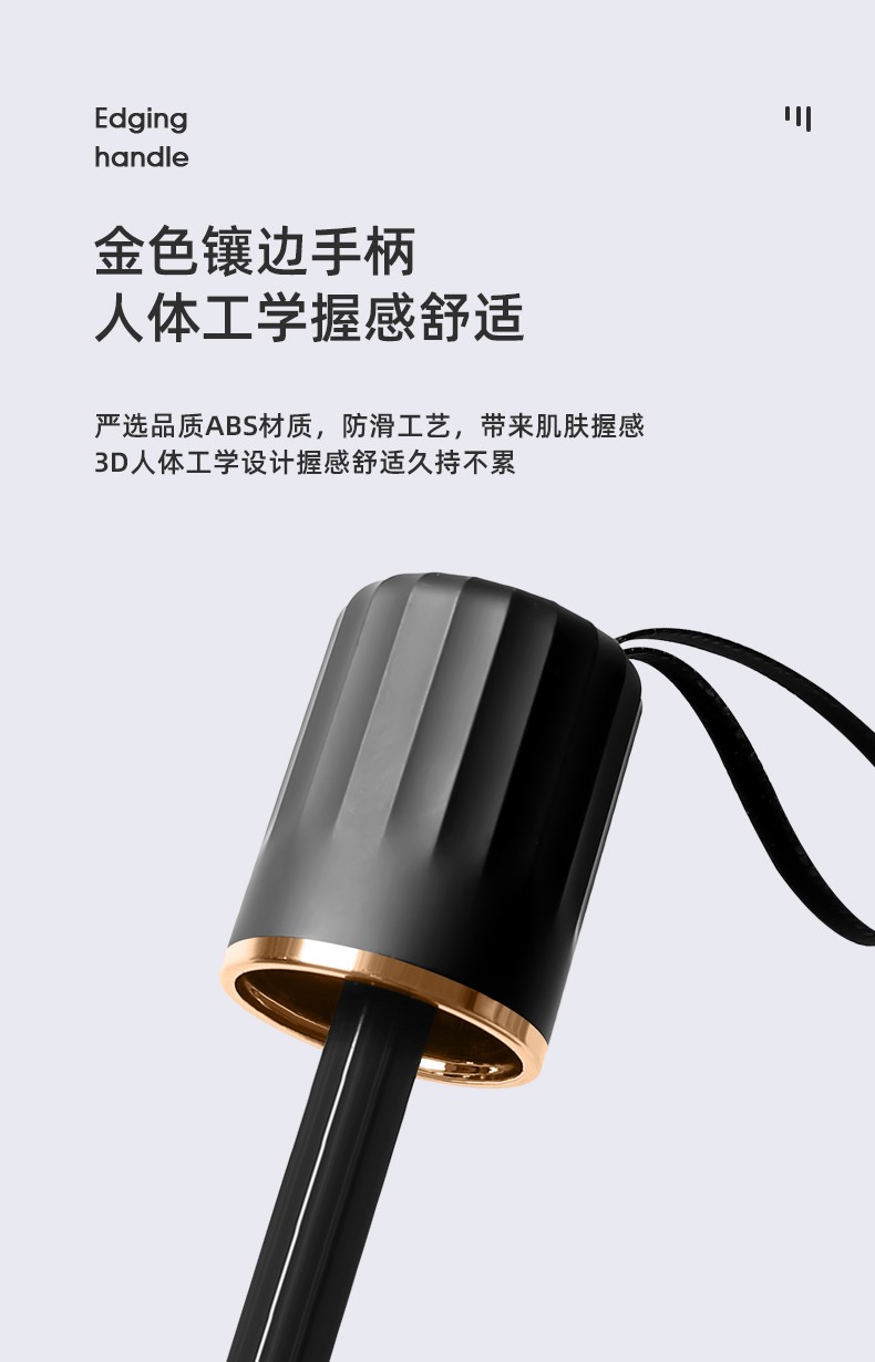 义乌好货百年同舟ins三折大雨伞折叠伞商务男女太阳伞黑胶家用晴雨两用伞LOGO详情10