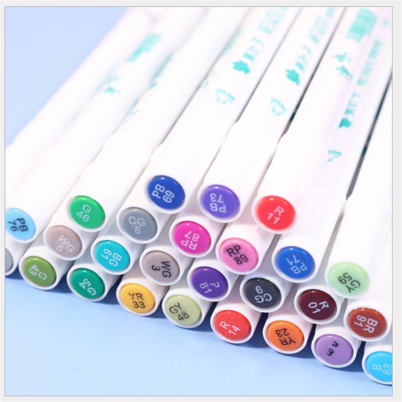 12130720034095652 Marker pen, fine stem, double head, round stem, 12-color, 24-color, 36-color, primary school drawing pen, coloring pen, children's colored pen, oil-based pen Specification image