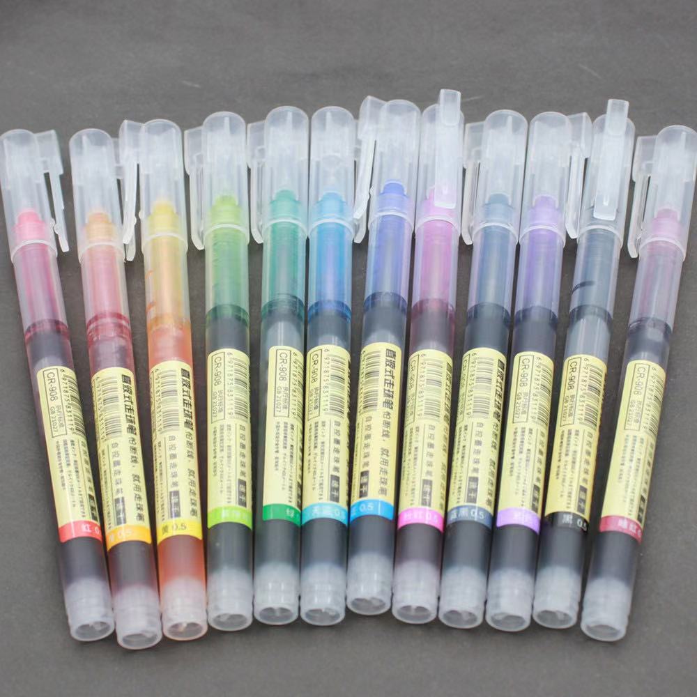 Direct liquid roller pen wholesale quick-drying neutral pen 0.5 needle large capacity automatic ink roller office stationery