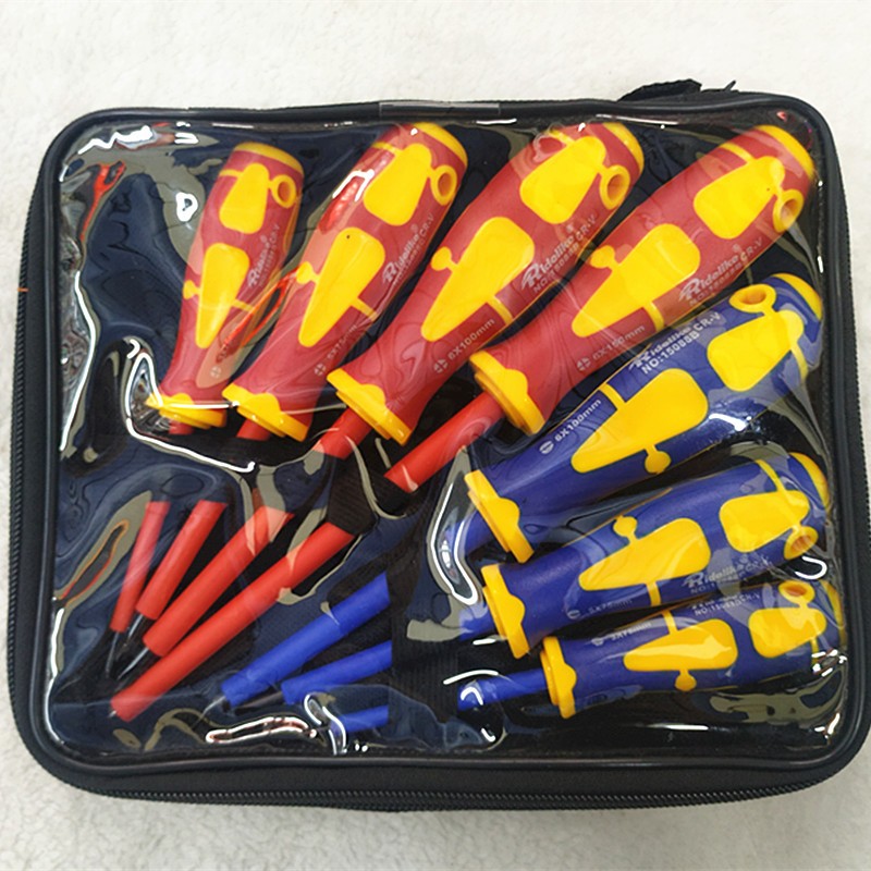 五金工具7PC十字一字多功能电工两用起子 绝缘螺丝刀套装详情图1