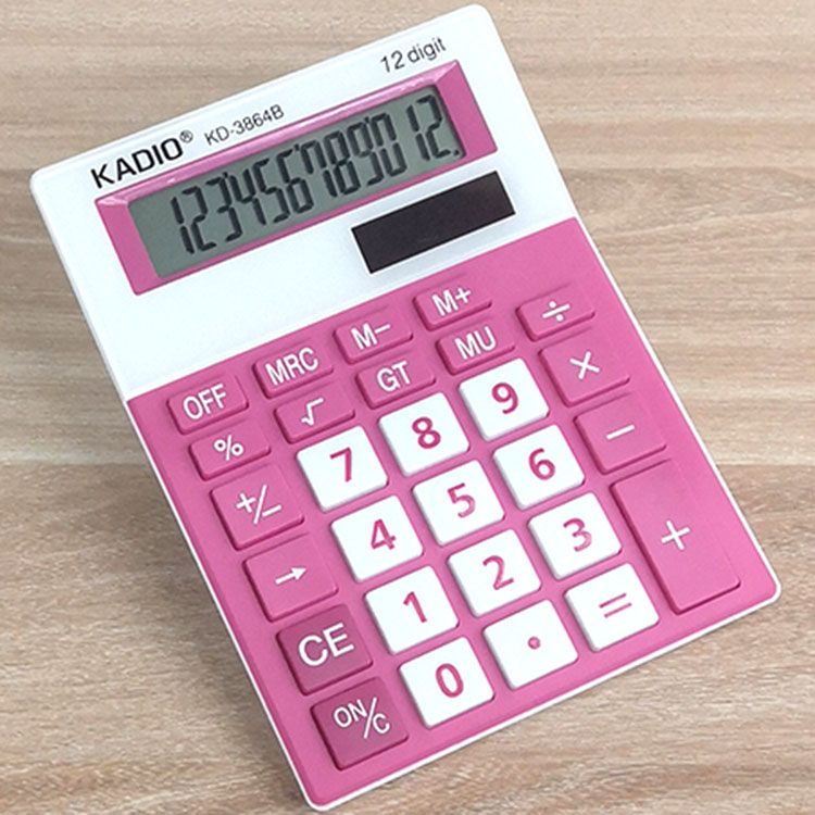 KADIO3864B Cute office color calculator, medium-sized desktop computer, 12-digit calculator wholesale Specification image