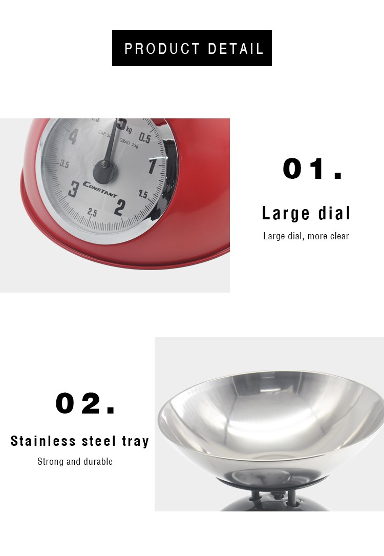 [Constant-274B]厂家直售机械厨房秤弹簧秤碗状托盘家用商用5kg详情4