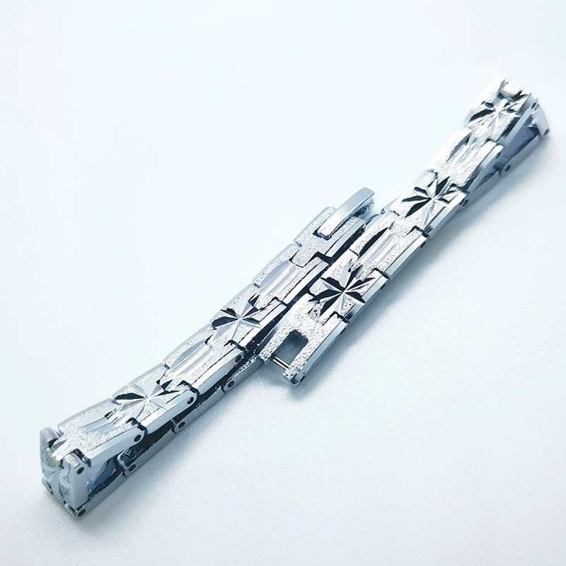 The 2021 new bestseller women's white gold plated bracelet with frosted and engraved patterns detail image 4