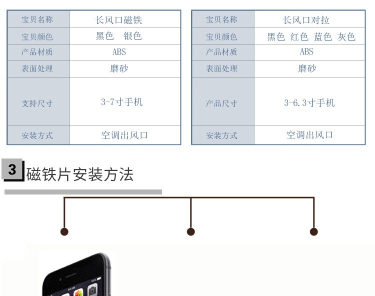 汽车导航架出风口磁吸通用款手机座创意车载手机支架工厂直销批发详情图16