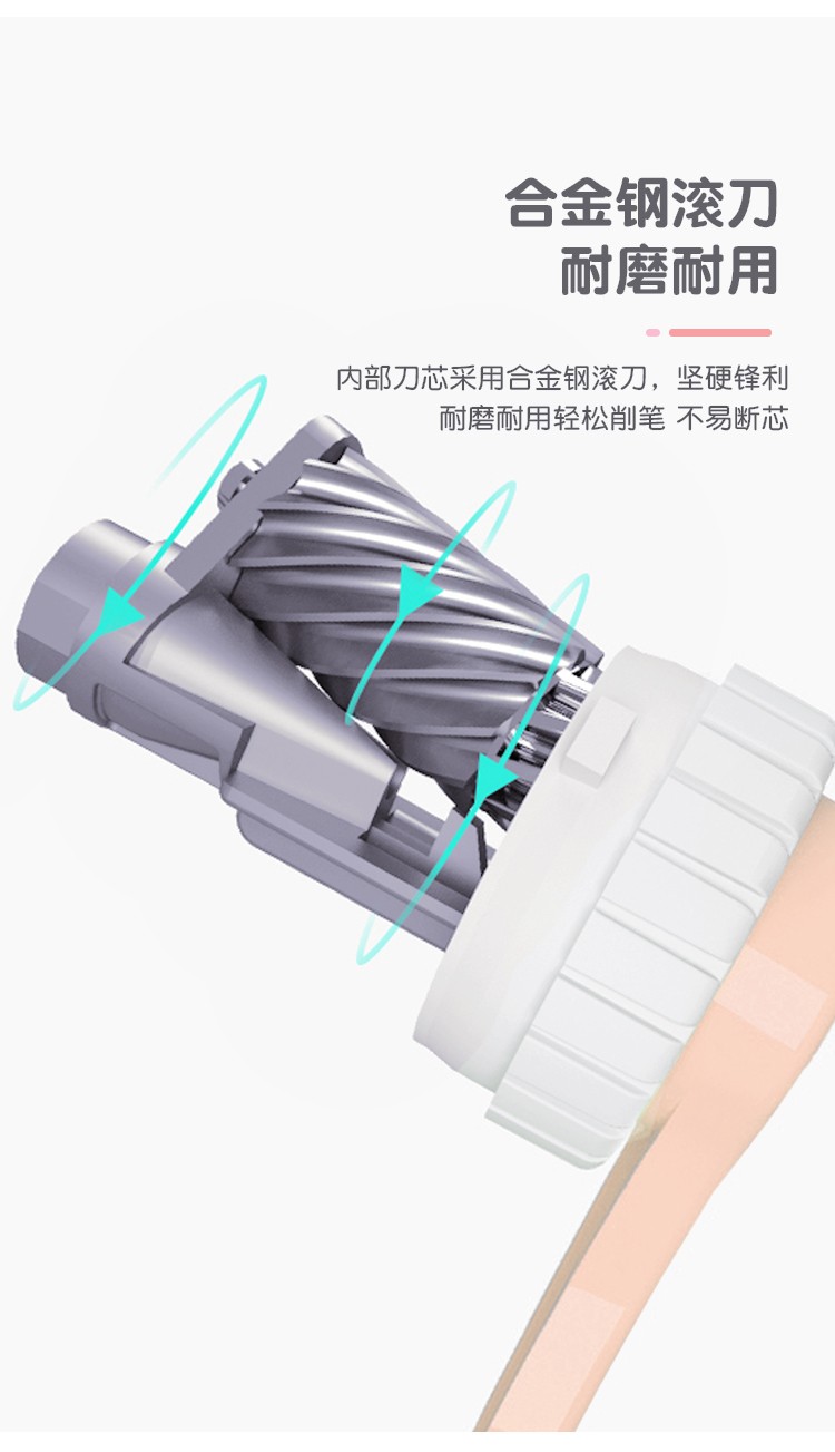 小灵精削笔器全自动进笔直升机削笔机卡通学生削笔器卷笔刀详情图8