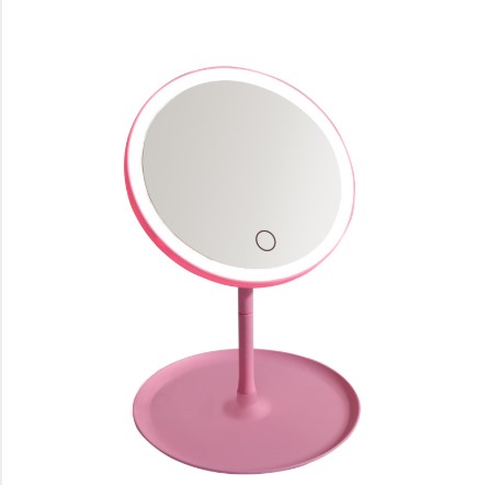 热销欧式简约化妆品收纳盒桌面置物架口红护肤品收纳盒亚克力防尘化妆镜化妆灯3产品图