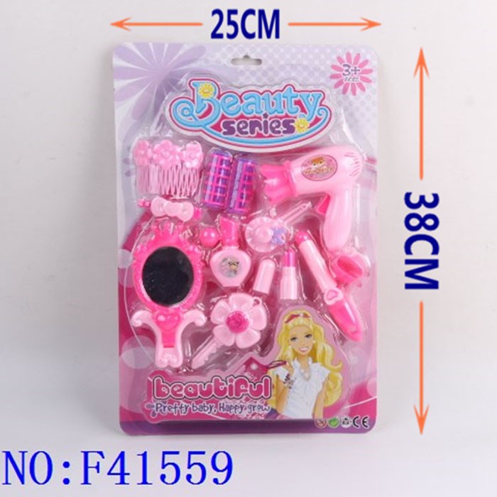 小女孩饰品玩具 过家家玩具 仿真口红吹风机化妆梳妆饰品模型儿童益智玩具F41559详情图1
