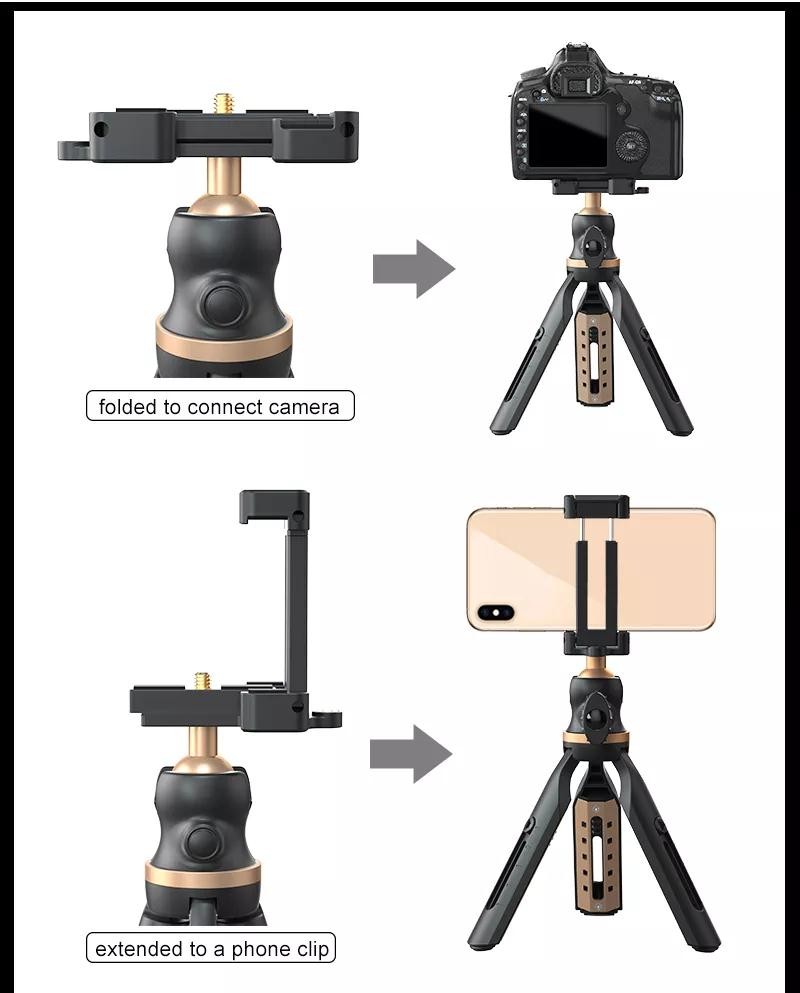 RK-L10 Aluminium Mini tripod for camera & Phone tripo详情图8