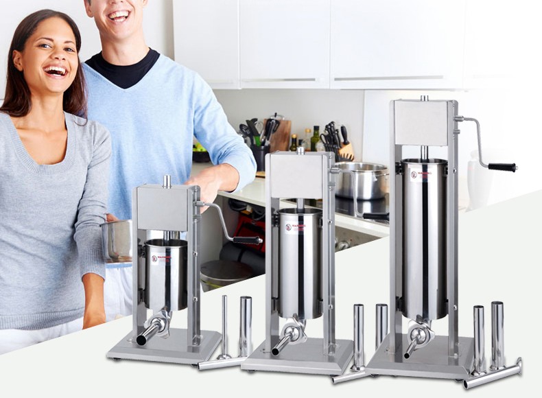 3L commercial stainless steel manual sausage stuffing machine, vertical and horizontal sausage stuffing machine, sausage machine pic 2
