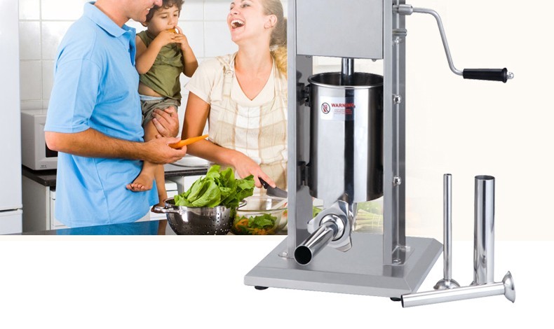 3L commercial stainless steel manual sausage stuffing machine, vertical and horizontal sausage stuffing machine, sausage machine pic 14