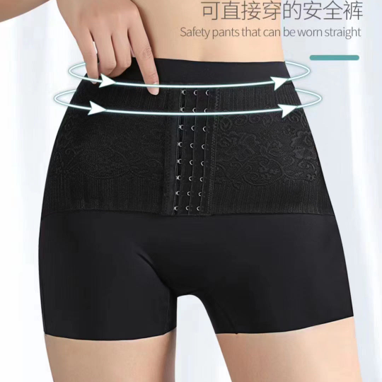 内衣蕾丝美体塑形束腰平脚排扣安全裤
