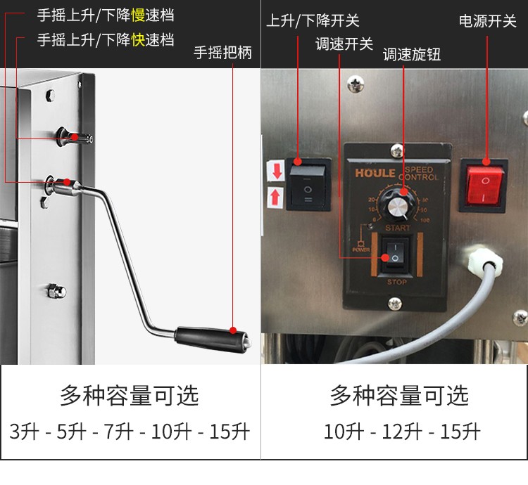 Fully automatic electric stainless steel 10L sausage stuffing machine detail image 9