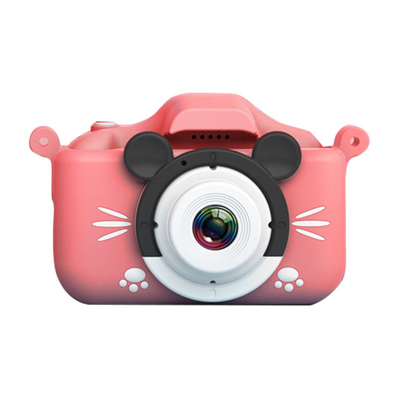 X6s高清米老鼠儿童相机便携卡通玩具前后双摄照相机小孩礼物新款白底实物图