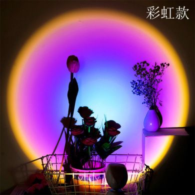 跨境专供网红氛围夕阳灯日落投影拍照补光灯创意台灯落日夕阳灯细节图
