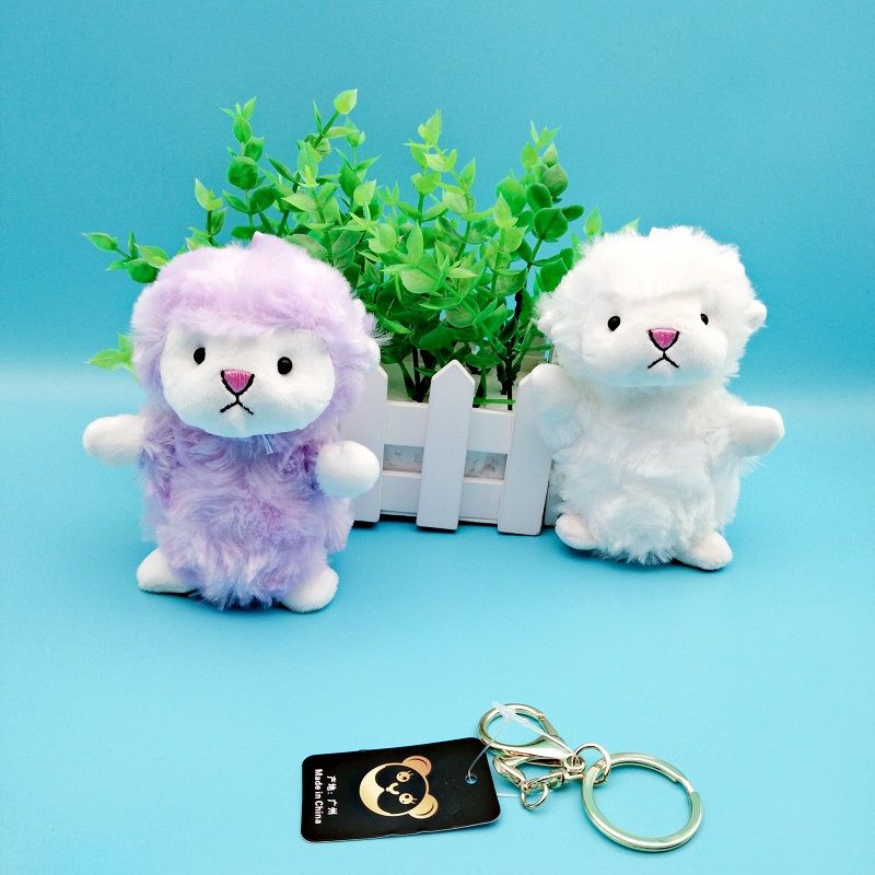 New doll Lamb keychain creative student cute plush doll keychain pendant backpack hanging ornaments