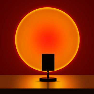Sunset red sun does not set light rainbow projection light sunset light network red live background projection atmosphere light
