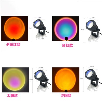 跨境专供网红氛围夕阳灯日落投影拍照补光灯创意台灯落日夕阳灯产品图