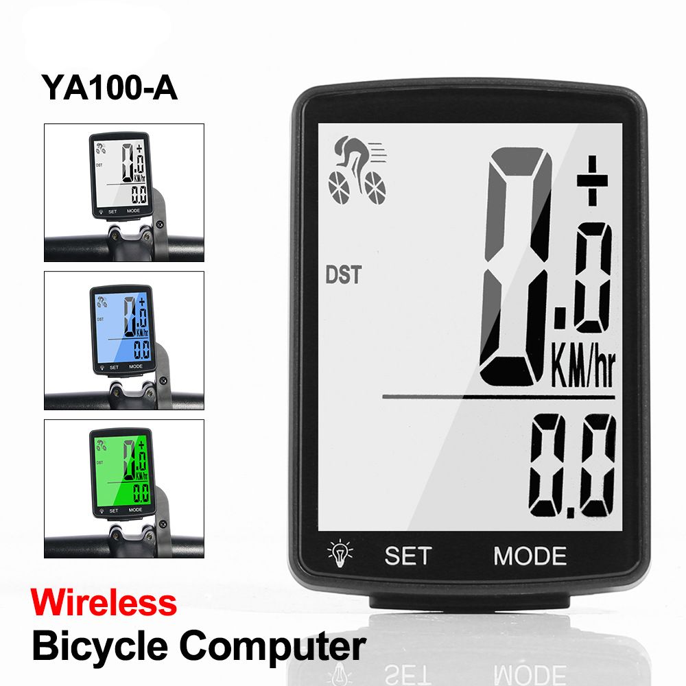 YA100-A Chinese and English large screen with wireless touch backlight waterproof mountain bike code meter odometer speed meter