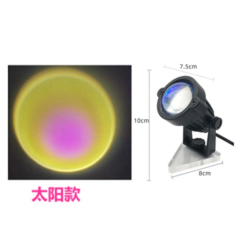 跨境专供网红氛围夕阳灯日落投影拍照补光灯创意台灯落日夕阳灯详情图10