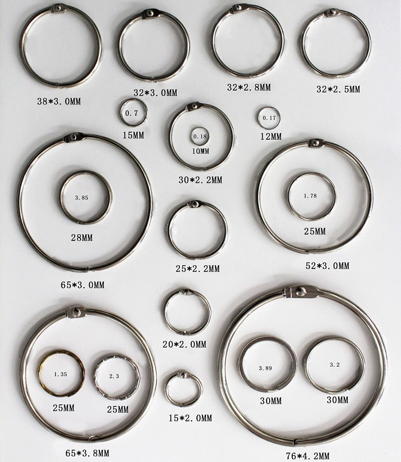 开口圈活页装订环金属圈钥匙圈双环公仔圈卡圈金属拉芯环详情图6