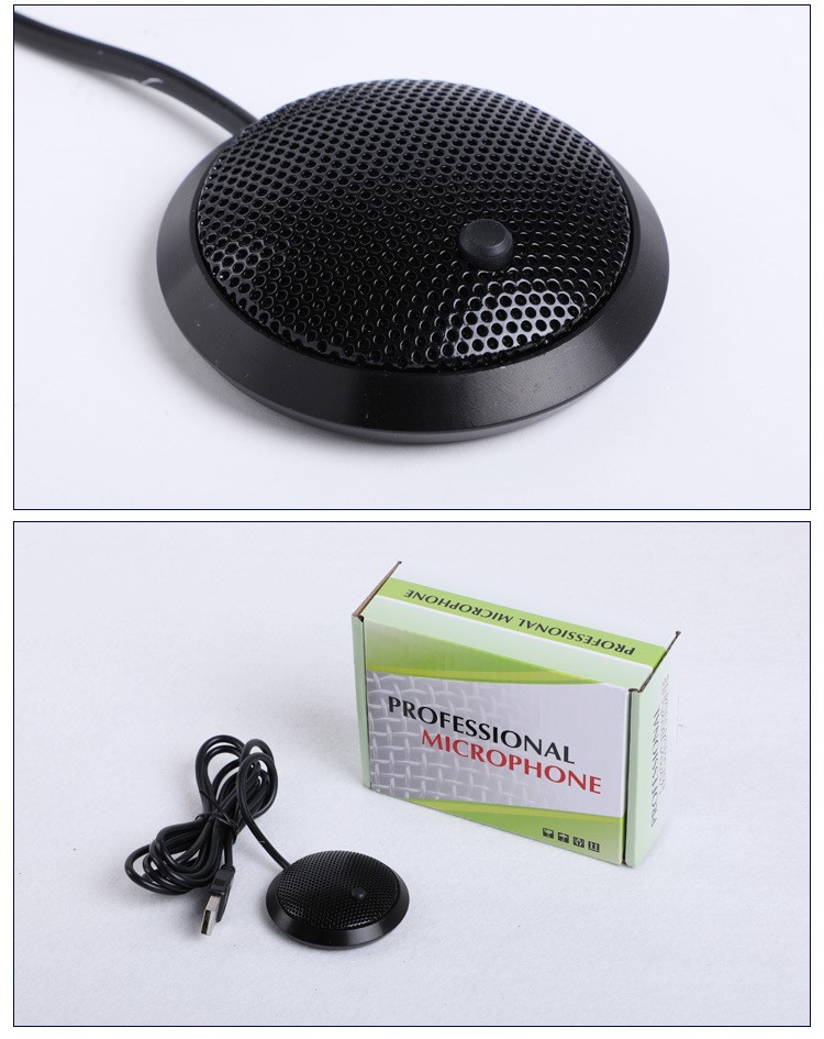 Interface USB video conferencing omnidirectional microphone, game live streaming recording, 360-degree sound pickup desktop microphone detail image 19