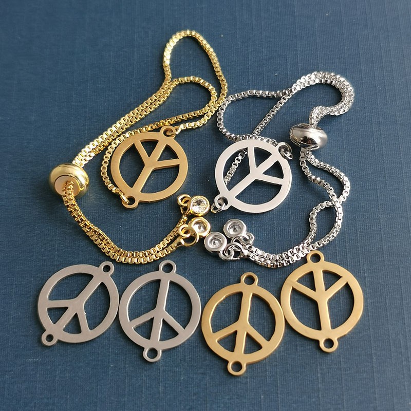 和平标钢钛不锈钢饰品配件双面精抛光不锈钢手链项链连接配件详情图6