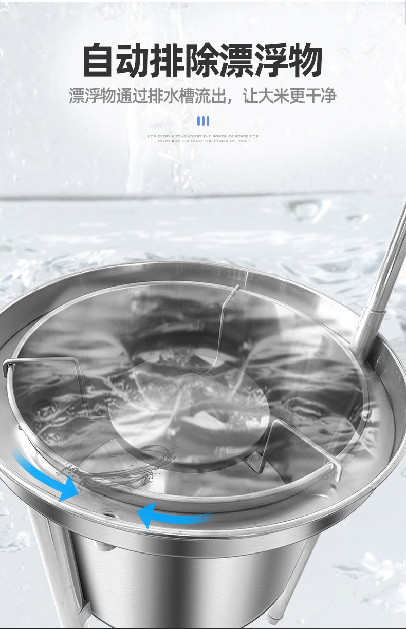 Commercial stainless steel 25kg large soybean water pressure fully automatic rice washing machine pic 2