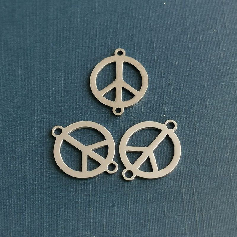 Peace Standard steel titanium stainless steel jewelry accessories, double-sided finely polished stainless steel bracelet and necklace connection accessories