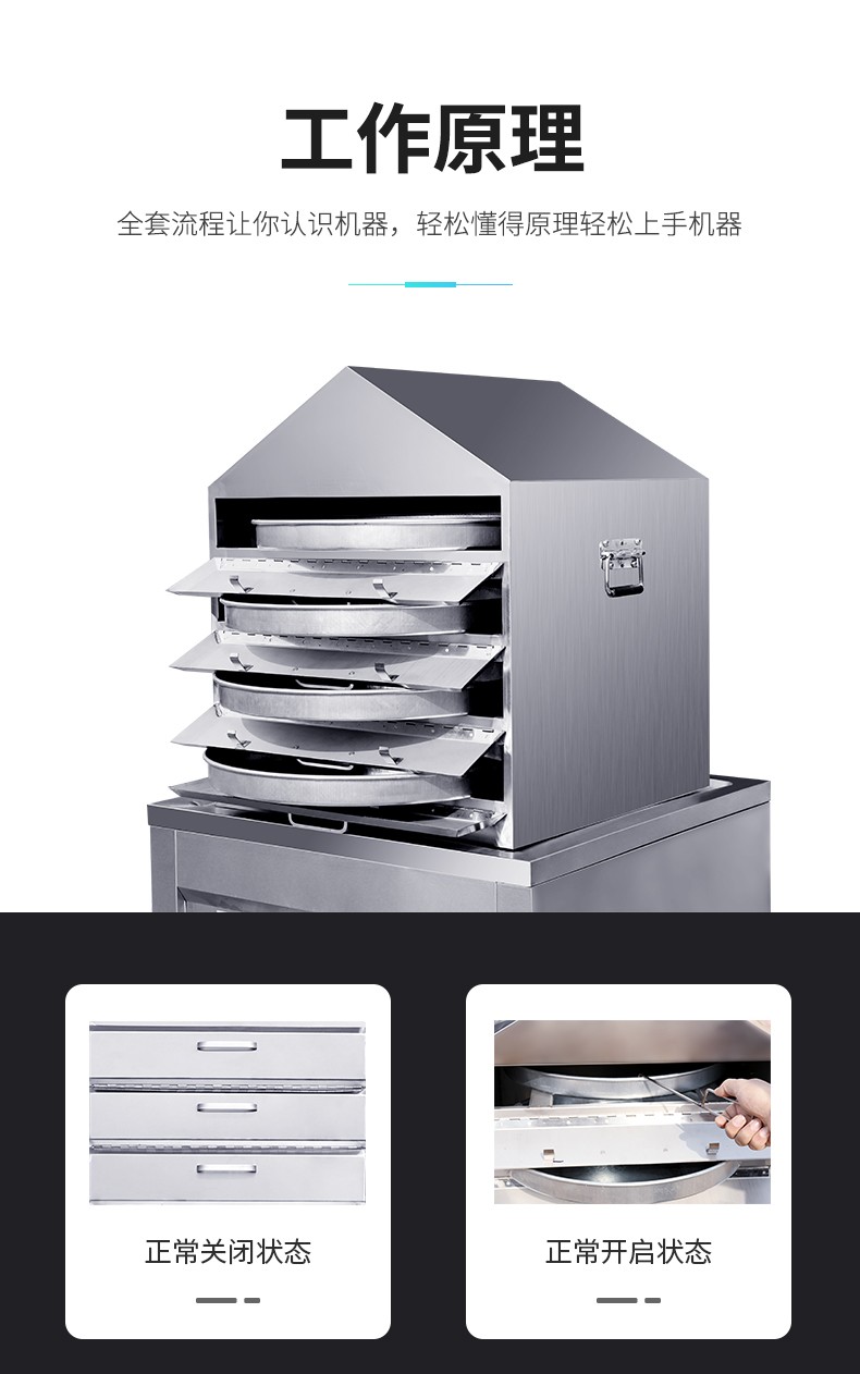 The fully automatic cold noodle steaming machine, commercial gas steam drawer-type multi-layer electric heating imitating manual steaming of cold noodles detail image 1