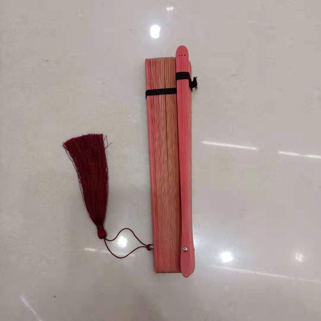 挂环镂空女扇田格冲花 全竹扇骨礼品扇子 PARFOIS折扇礼品定制细节图