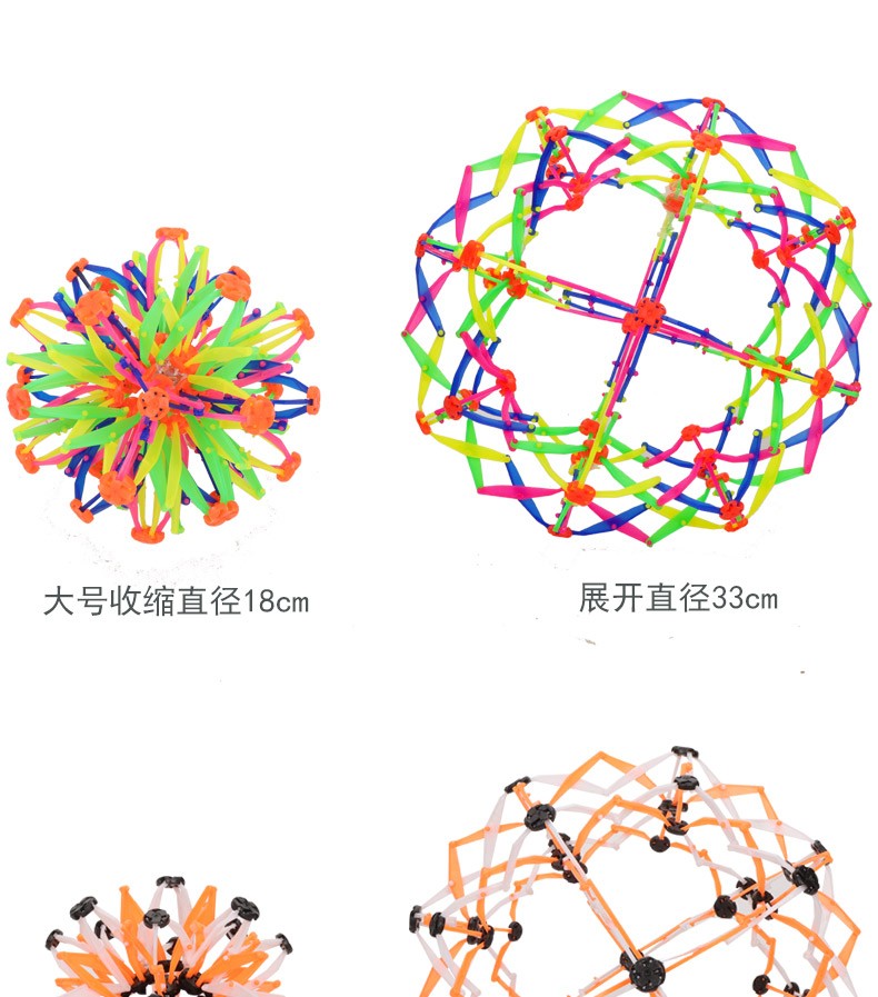 Large-sized luminous stretchable magic ball, flashing ball, luminous flowering ball that can grow larger, small hand throwing ball, ball with light, parent-child interactive toy pic 11