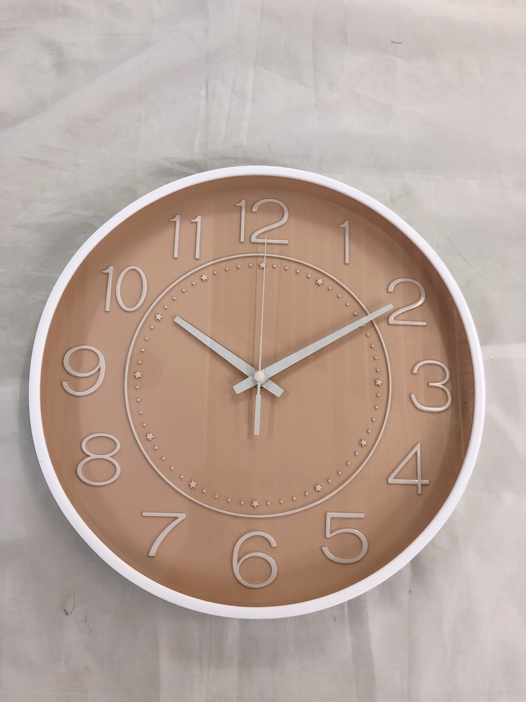Creative, simple and fashionable living room 12-inch 30cm three-dimensional digital scale wall clock, round quartz wall clock detail image 6