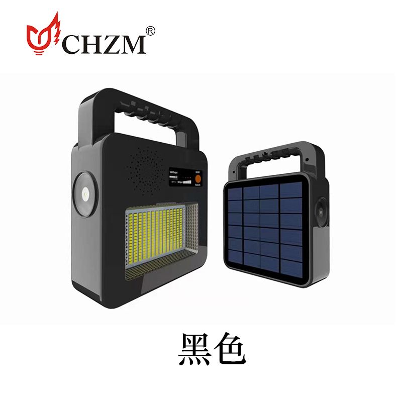 LED solar lamp, multi-functional outdoor waterproof portable lighting, flashlight, mobile phone Bluetooth charging, portable camping lamp, emergency charging lamp, work lighting lamp Specification image